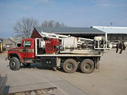 Highway drill truck
